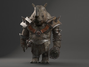 rhino warrior game character version 2 3D-Modell