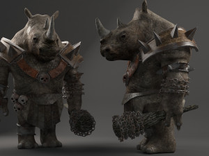 rhino warrior game character version 2 3D-Modell