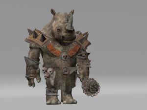rhino warrior game character version 2 3D-Modell