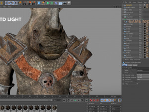 rhino warrior game character version 2 3D-Modell