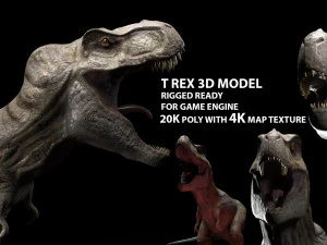 T-Rex-Dinosaurier Tyrannosaurus 3D Modell