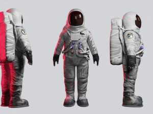 astronaut rigged low poly 3D Model
