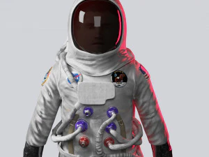 astronaut rigged low poly 3D Model