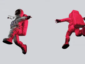 astronaut rigged low poly 3D Model