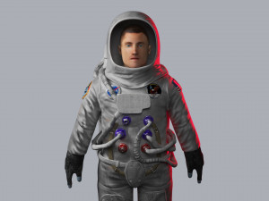 astronaut rigged low poly 3D 模型