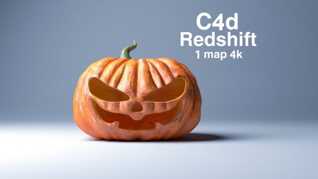 halloween pumpkin evil low-poly 3D Model .c4d .max .obj .3ds .fbx .stl .blend