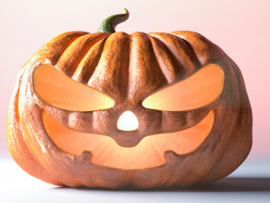 halloween pumpkin evil low-poly 3D Model