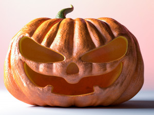 halloween pumpkin evil low-poly 3D Model