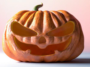 halloween pumpkin evil low-poly 3D Model