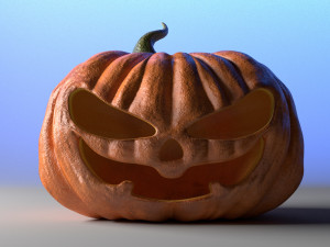 halloween pumpkin evil low-poly 3D Model
