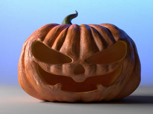 halloween pumpkin evil low-poly 3D Model