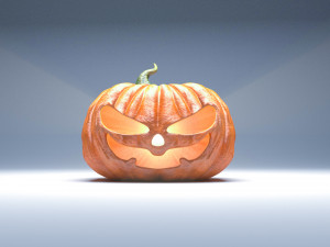 halloween pumpkin evil low-poly 3D Model