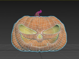 halloween pumpkin evil low-poly 3D Model