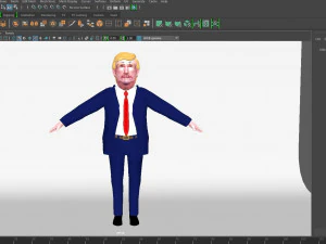 cartoon donald trump 3D Model