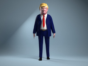cartoon donald trump Model 3D