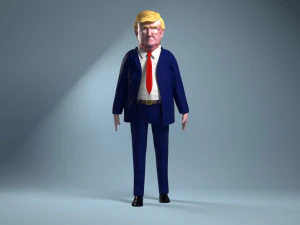 cartoon donald trump 3D Model