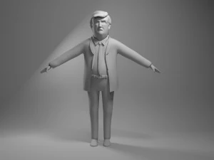 cartoon donald trump 3D Model