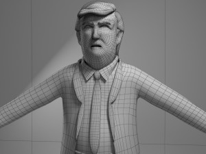 cartoon donald trump Model 3D