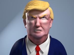 cartoon donald trump Model 3D