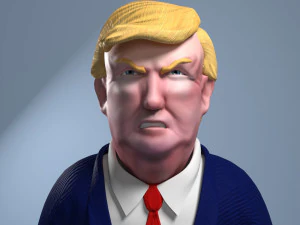 cartoon donald trump 3D Model