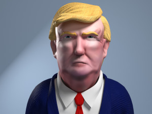 cartoon donald trump Model 3D