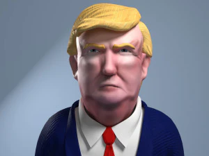 cartoon donald trump 3D Model