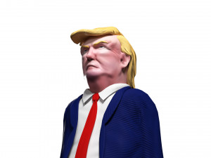 cartoon donald trump Model 3D