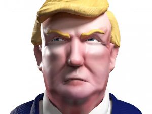 cartoon donald trump 3D Model