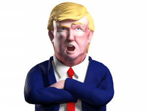 cartoon donald trump Model 3D