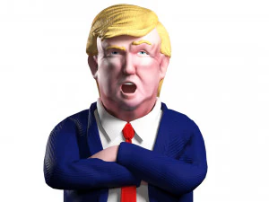 cartoon donald trump 3D Model
