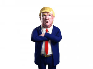 cartoon donald trump 3D Model