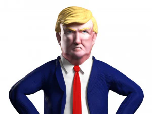 cartoon donald trump 3D Model