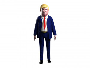 cartoon donald trump Model 3D