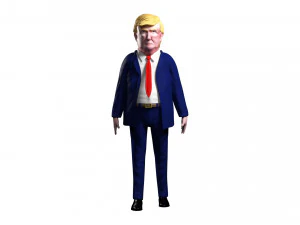 cartoon donald trump 3D Model