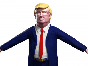 cartoon donald trump Model 3D