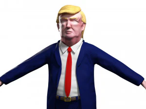cartoon donald trump 3D Model