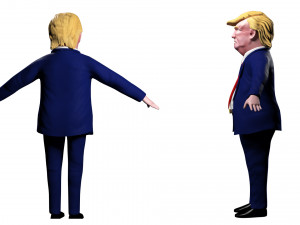 cartoon donald trump Model 3D