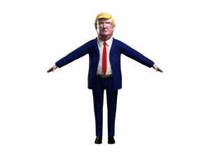 cartoon donald trump Model 3D