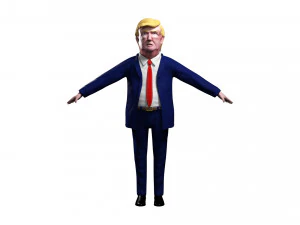 cartoon donald trump 3D Model