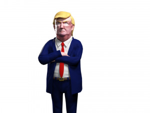 cartoon donald trump Model 3D