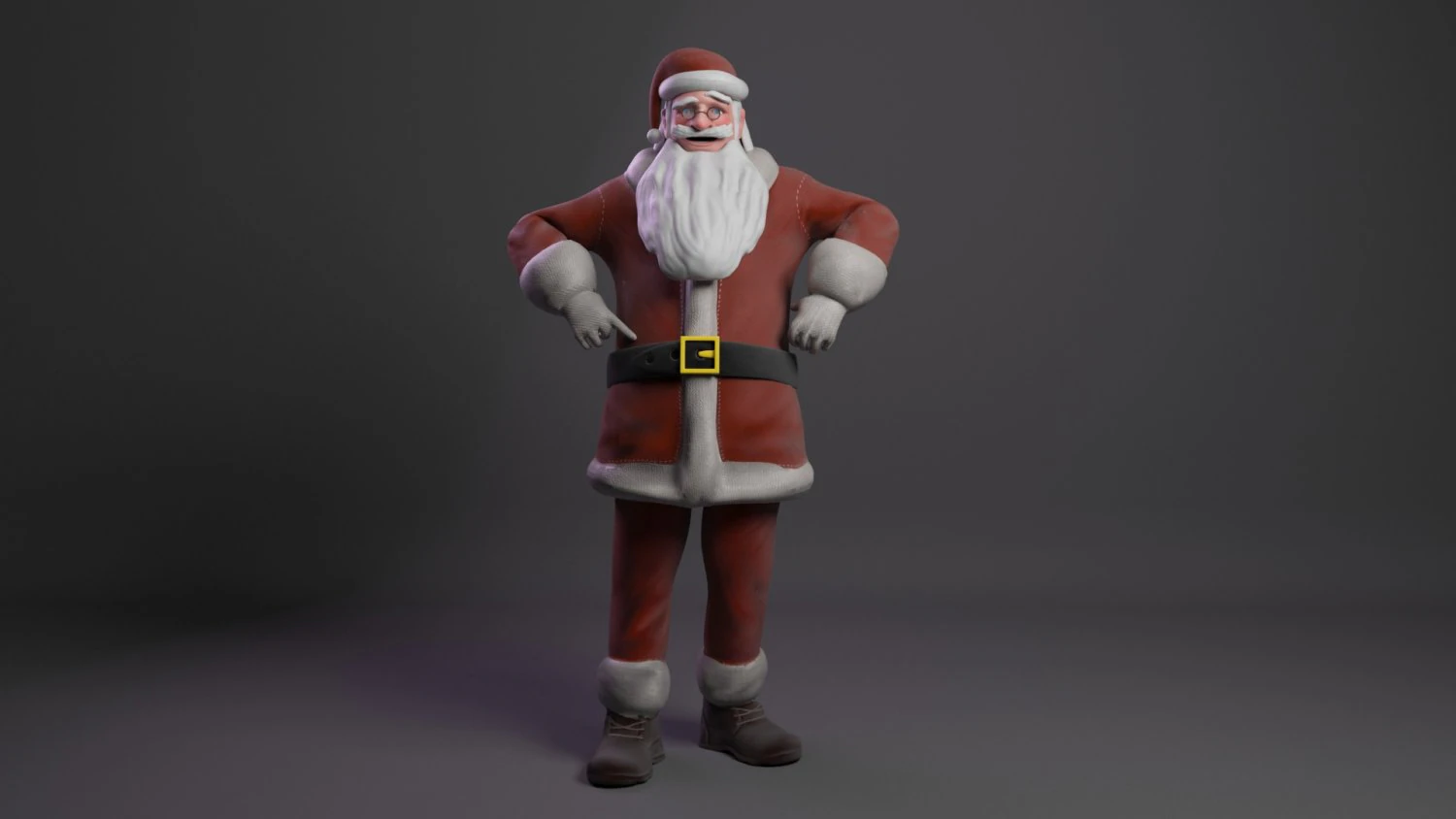 santa claus rigged low-poly 3D Model .c4d .max .obj .3ds .fbx .stl .blend 