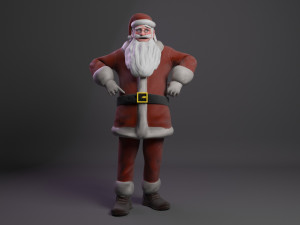 santa claus rigged low-poly 3Dモデル