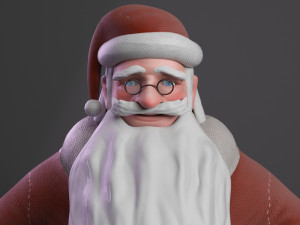 santa claus rigged low-poly 3D Model