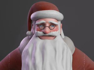 santa claus rigged low-poly 3D Model