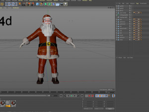 santa claus rigged low-poly 3D Model