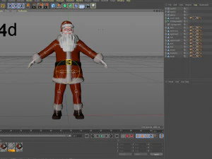 santa claus rigged low-poly 3D Model