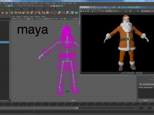 santa claus rigged low-poly 3D Model