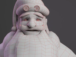 santa claus rigged low-poly 3D Model