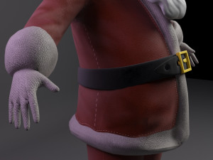 santa claus rigged low-poly 3D Model