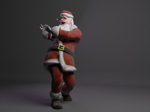 santa claus rigged low-poly 3D Model